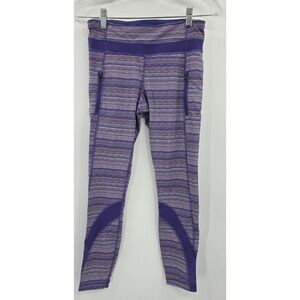Lululemon Pants Womens 6 Inspire Tight‎ II Mesh Irish Flower Leggings Athletic